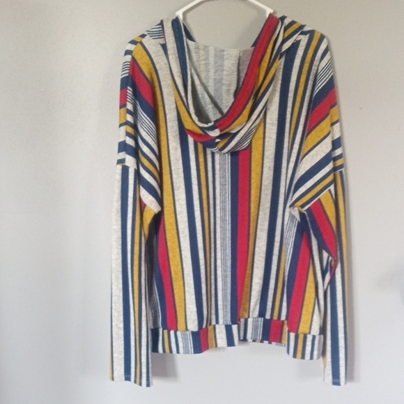 Free Kisses Striped Women's Hoodie Size 3X - Picture 3 of 5